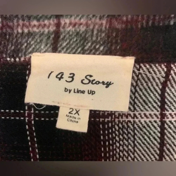 Purple and Black Flannel Shacket - Picture 2 of 3